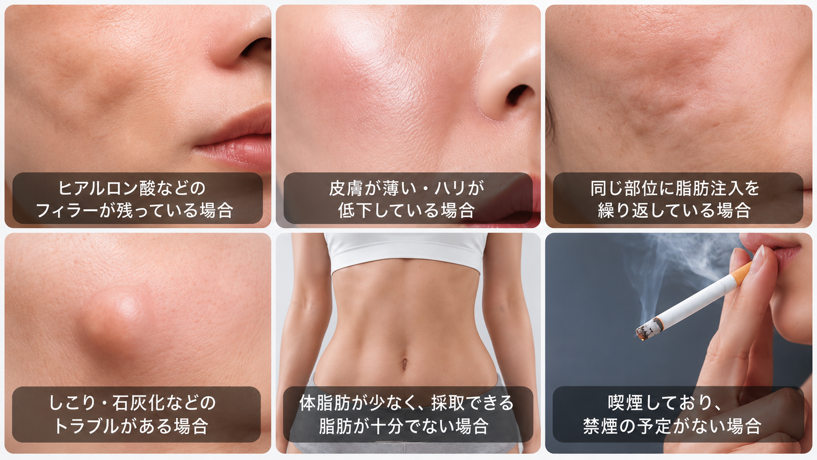 顔への脂肪移植が難しいケース — FAMI脂肪移植の前に必ず確認しておきたいこと