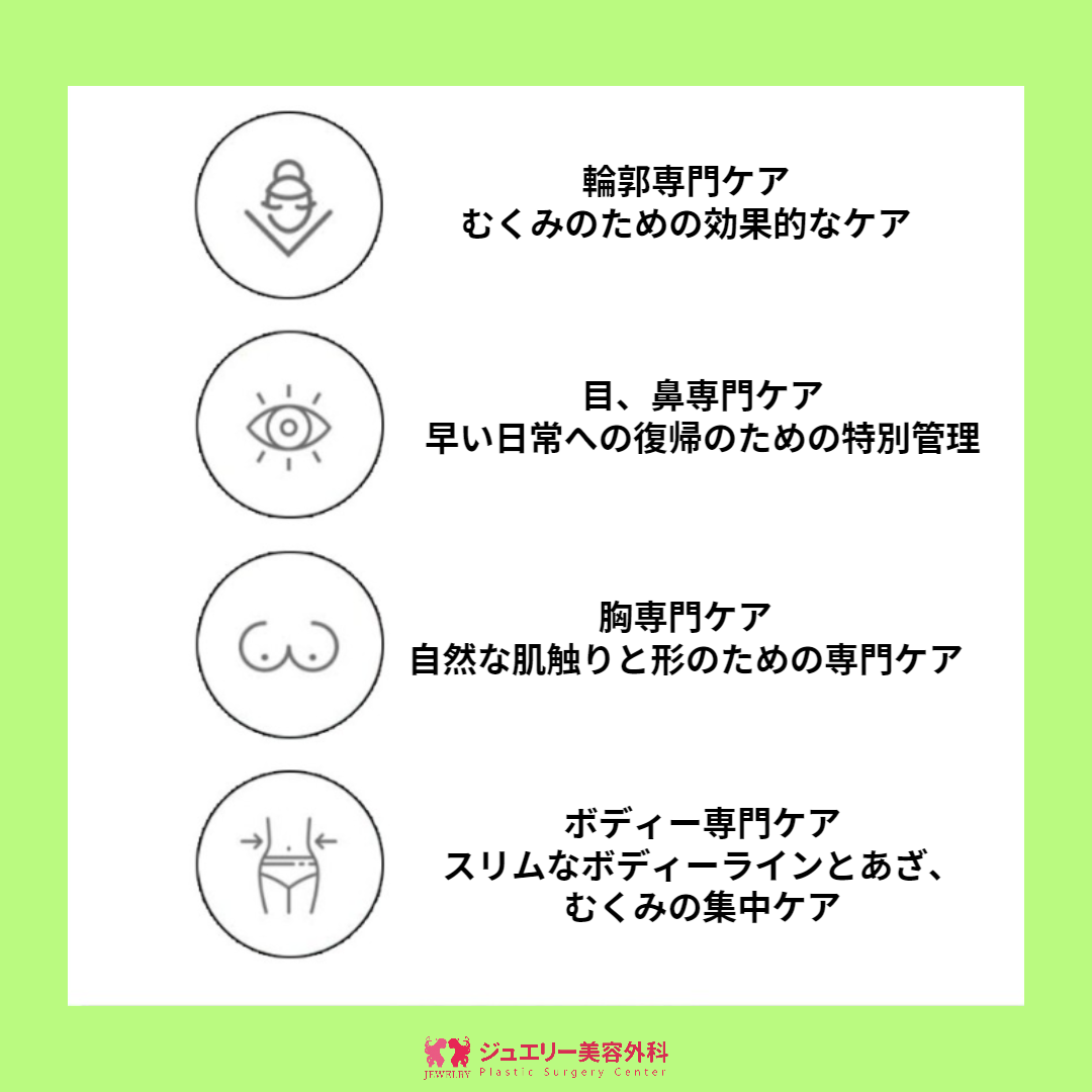 整形後のケアはジュエリーアフターケア